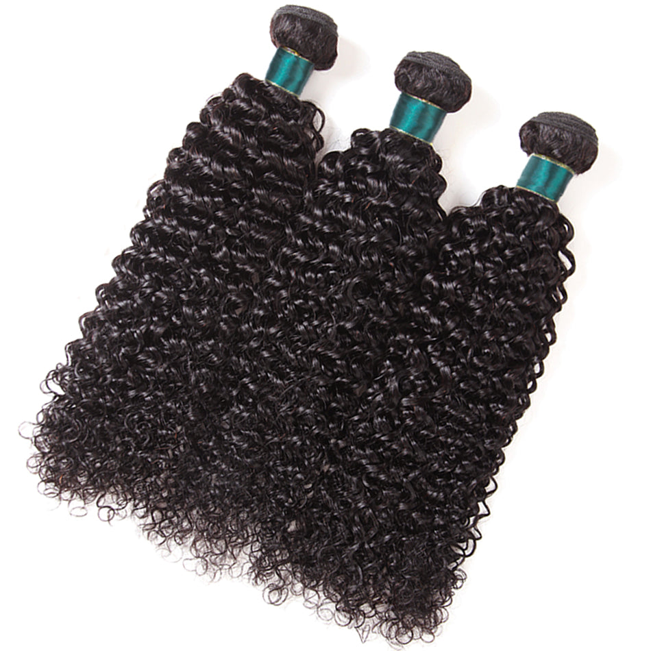 Brazilian Kinky Curly Hair Weave Bundles With Closure