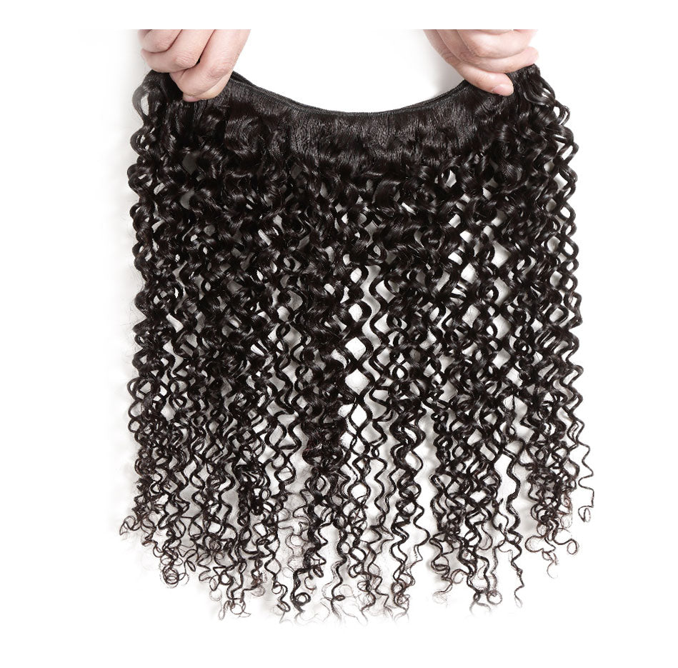 Brazilian Kinky Curly Hair Weave Bundles With Closure