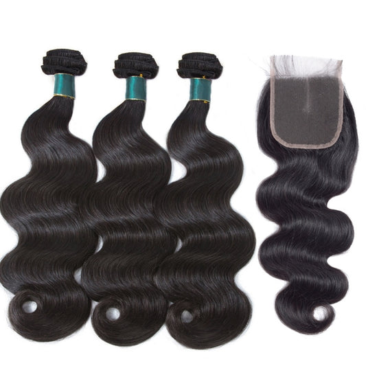 Brazilian Body Wave Hair Weave Bundles With Closure