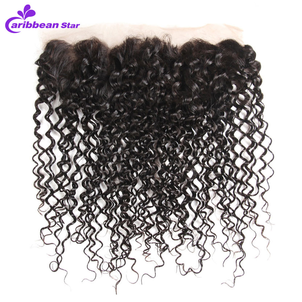 Brazilian Kinky Curly Hair Weave Bundles With Frontal