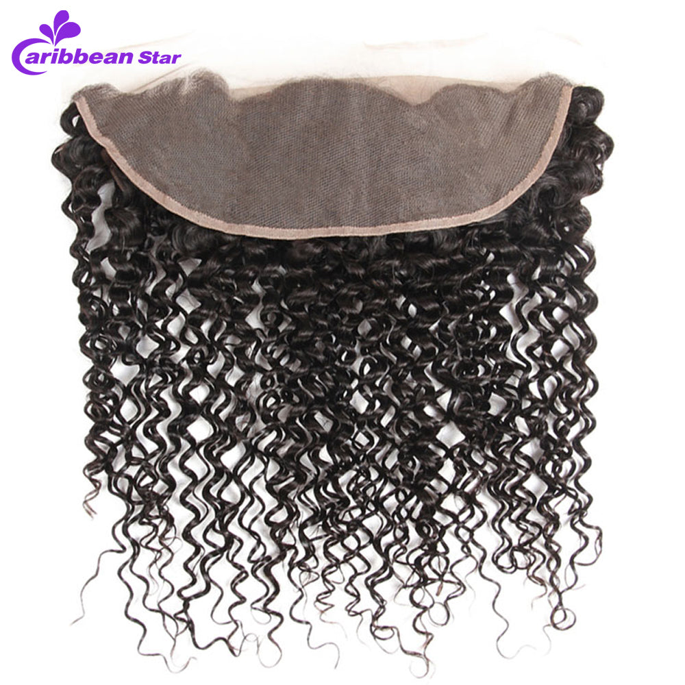 Brazilian Kinky Curly Hair Weave Bundles With Frontal