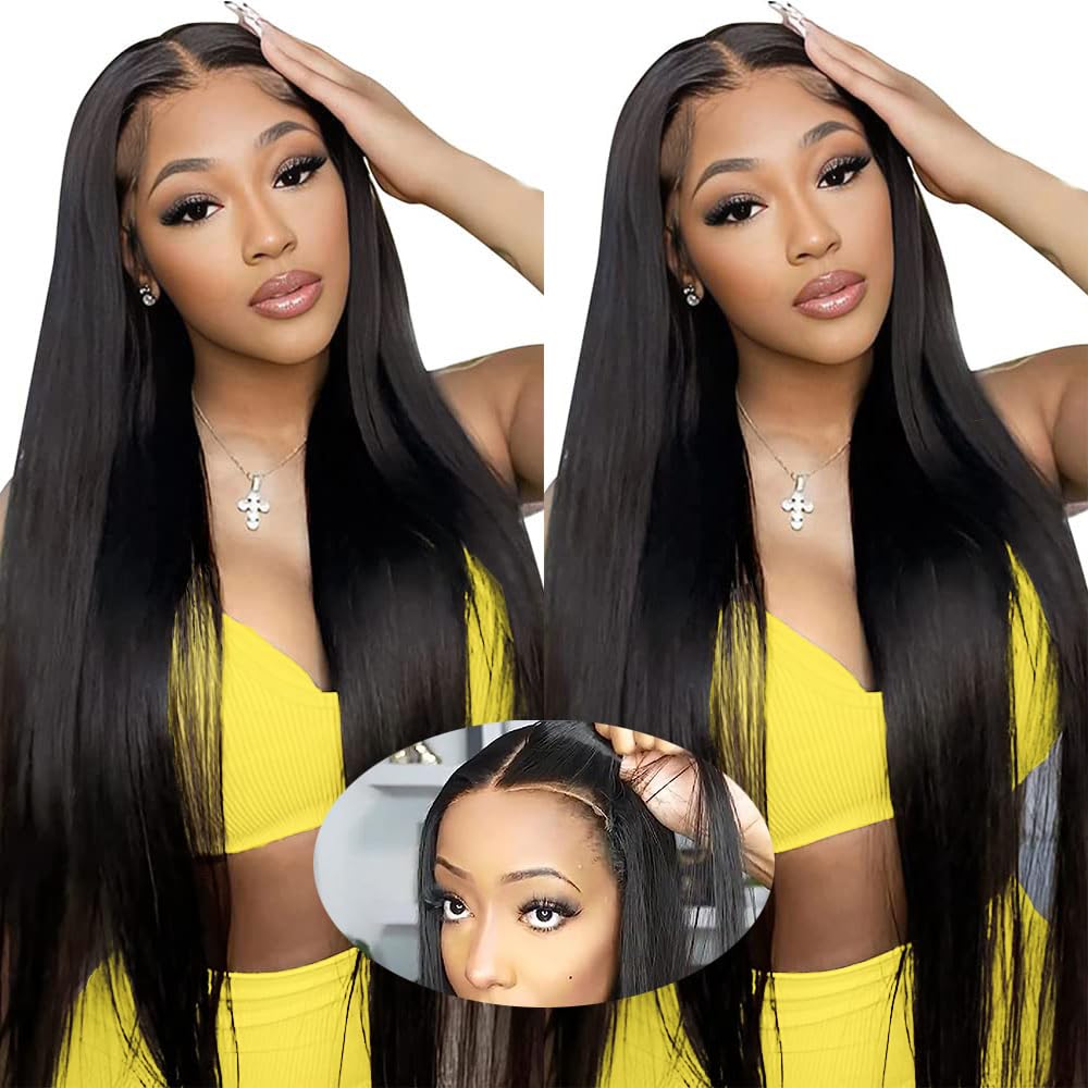 Caribbean Star HD Transparent Straight Lace Closure Wig 4x4 5x5 6x6 Closure Wigs Preminum Human Hair Wigs