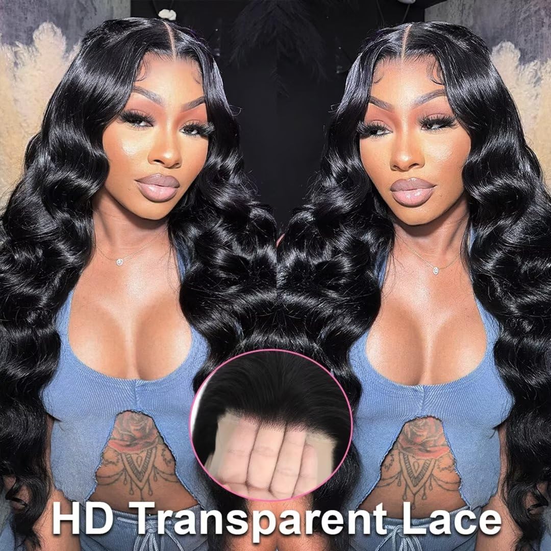 Caribbean Star HD Transparent Body Wave Lace Front Human Hair Wigs Preminum Hair 13x4 13x6 360 Frontal Wig Natural Color