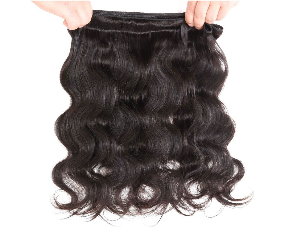 Brazilian Body Wave Hair Weave Bundles With Frontal