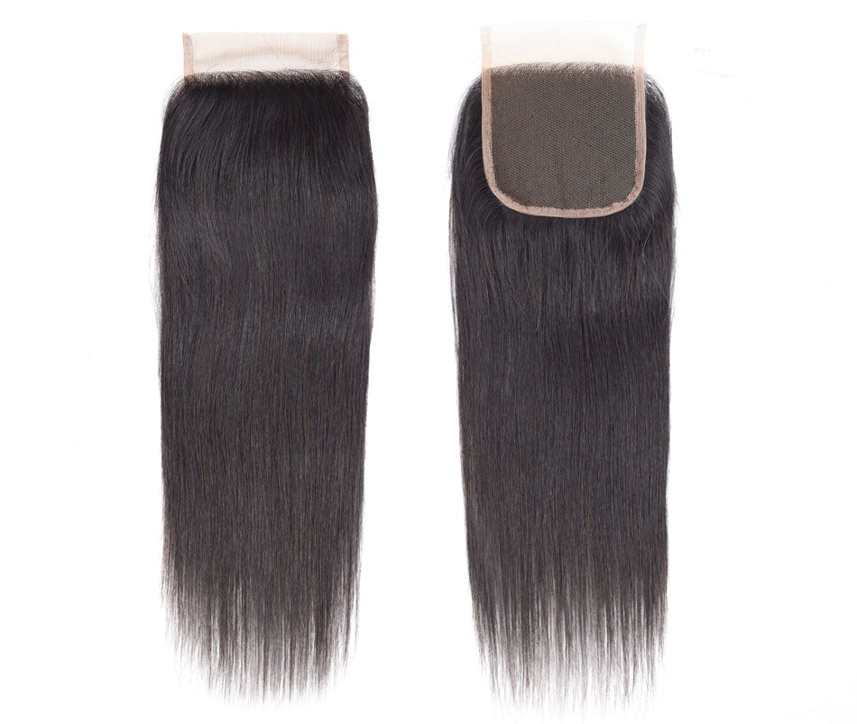 Brazilian Straight Hair Weave Bundles With Closure