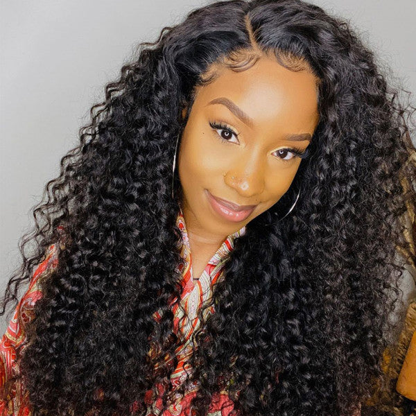 Caribbean Star HD Transparent Kinky Curly Lace Closure Wig 4x4 5x5 6x6 Closure Wig Preminum Human Hair Wigs