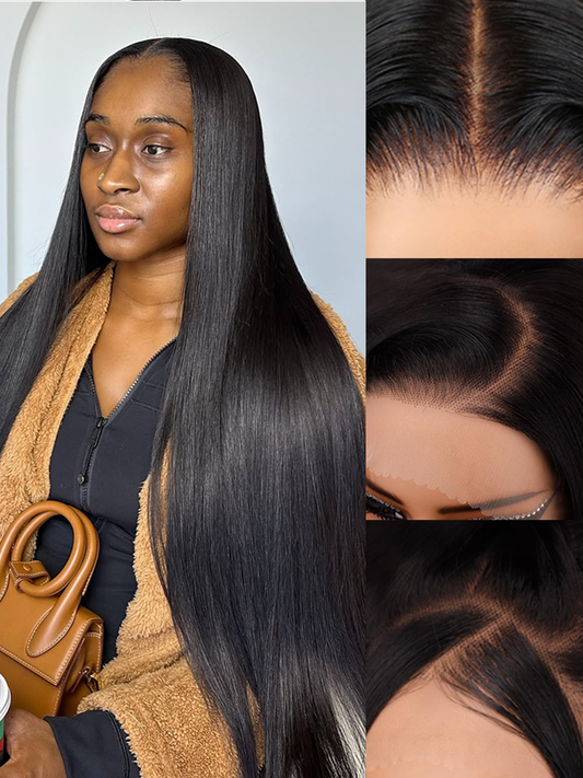 Caribbean Star HD Transparent Straight Lace Closure Wig 4x4 5x5 6x6 Closure Wigs Preminum Human Hair Wigs