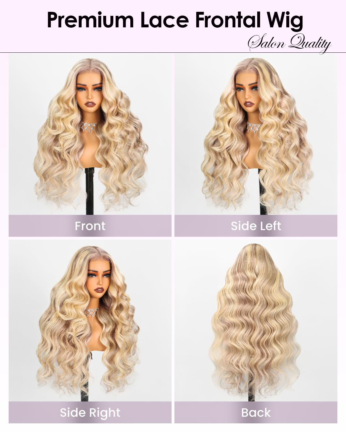 HD Transparent Body Wave Lace Frontal Wig Ash Blonde Highlight Color Premium Hair 13x4 13x6 360 Frontal Wigs Human Hair