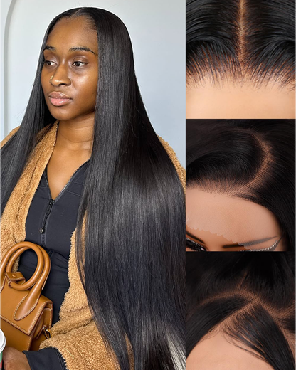 Caribbean Star HD Transparent Straight Lace Closure Wig 4x4 5x5 6x6 Closure Wigs Preminum Human Hair Wigs