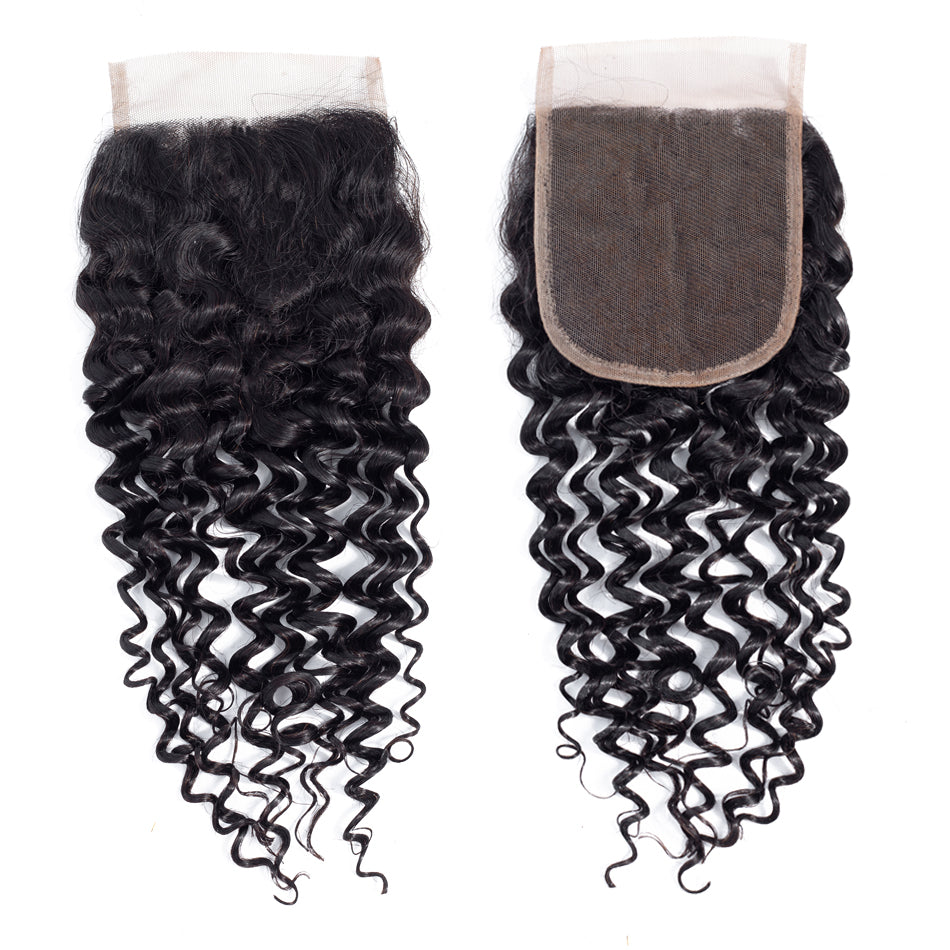 Brazilian Kinky Curly Hair Weave Bundles With Closure