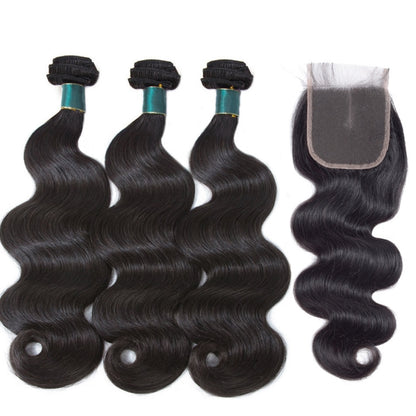Brazilian Body Wave Hair Weave Bundles With Closure