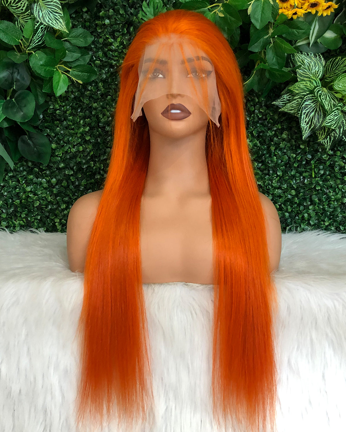 HD Transparent Silky Straight Lace Frontal Wig #350 Orange Ginger Color Preminum Hair 13x4 13x6 Frontal Wigs Human Hair