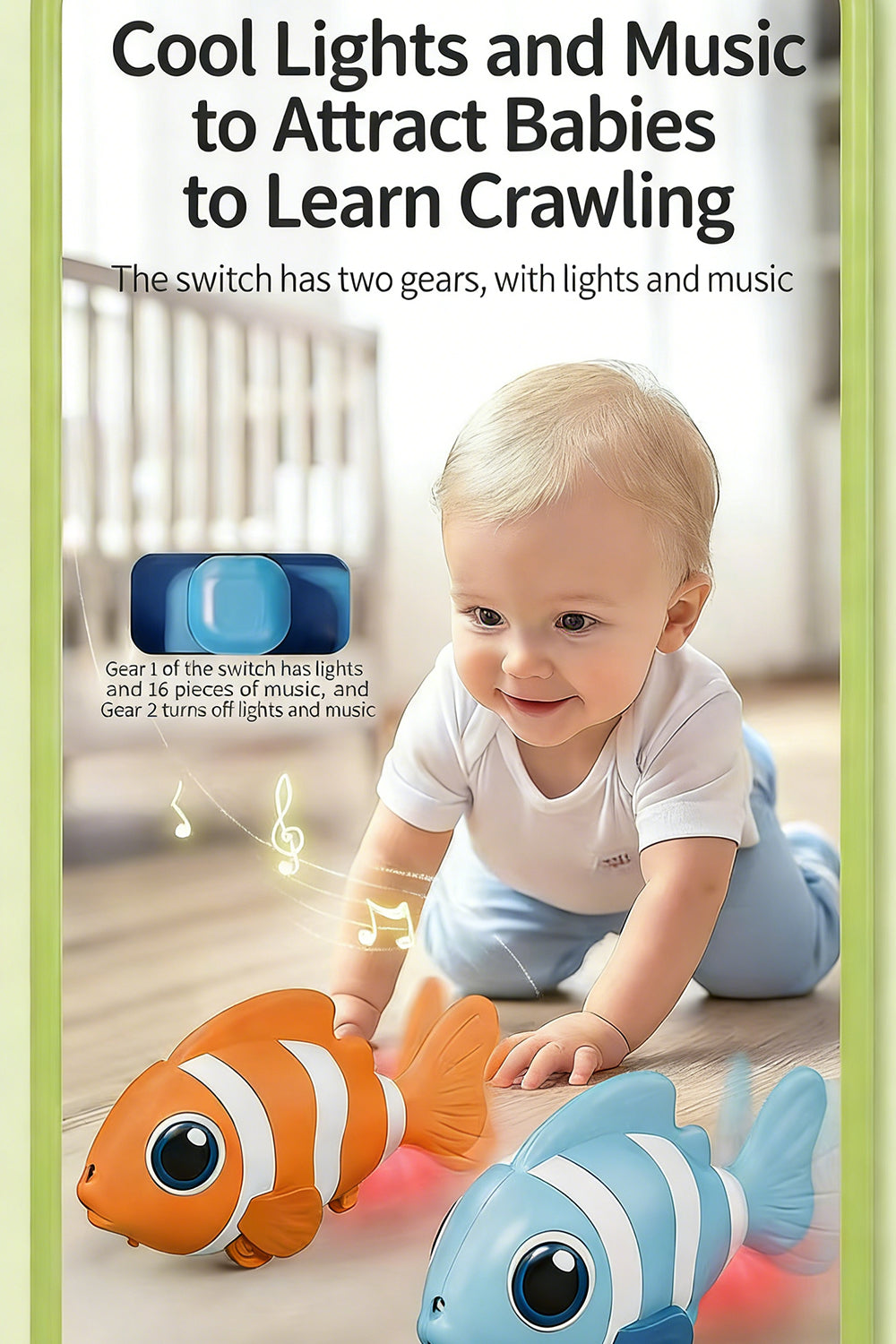 Colorful Electric Clownfish Baby Toys Three Pieces Min Sale