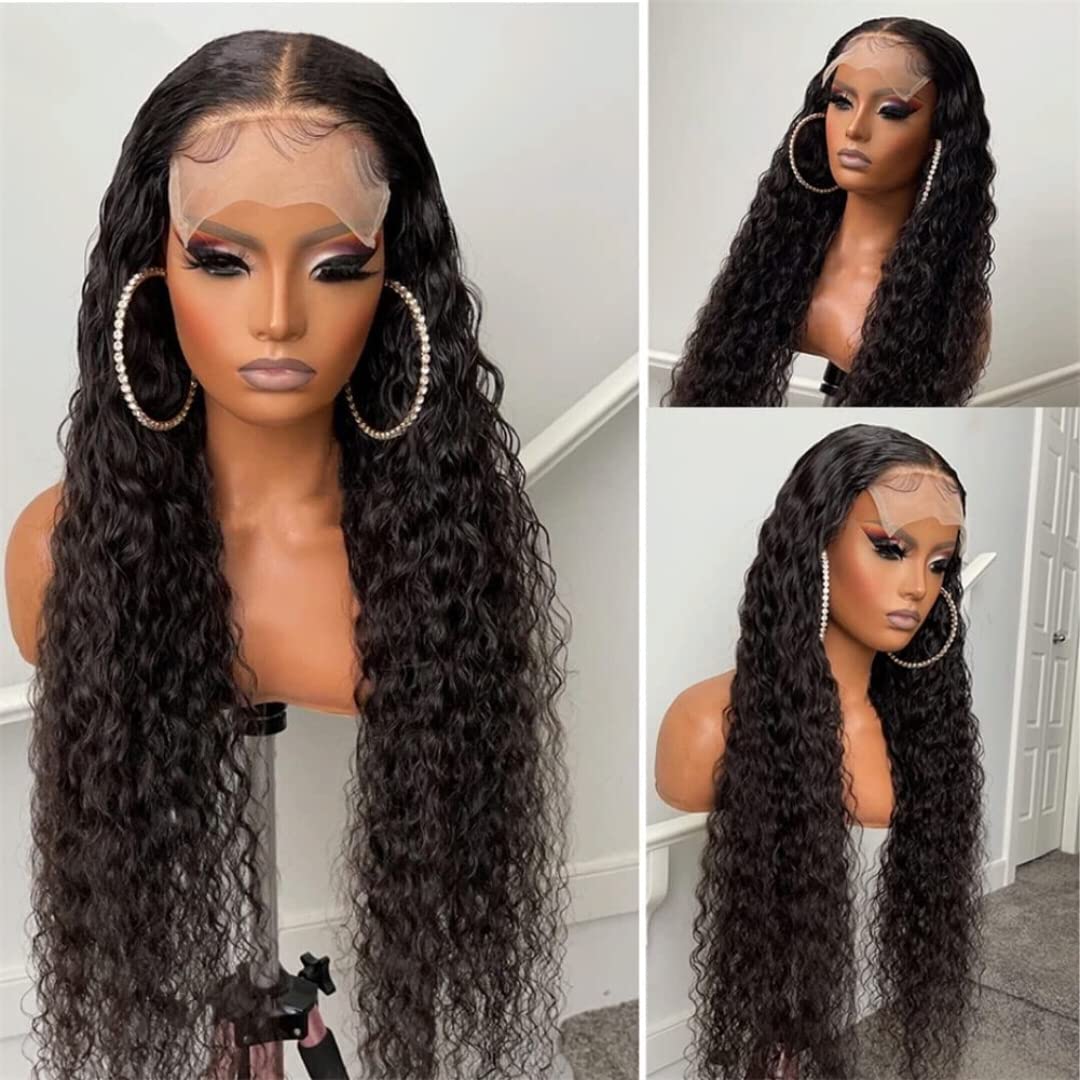 Caribbean Star HD Transparent Water Wave Lace Closure Wig 4x4 5x5 6x6 Closure Wig Preminum Human Hair Wigs