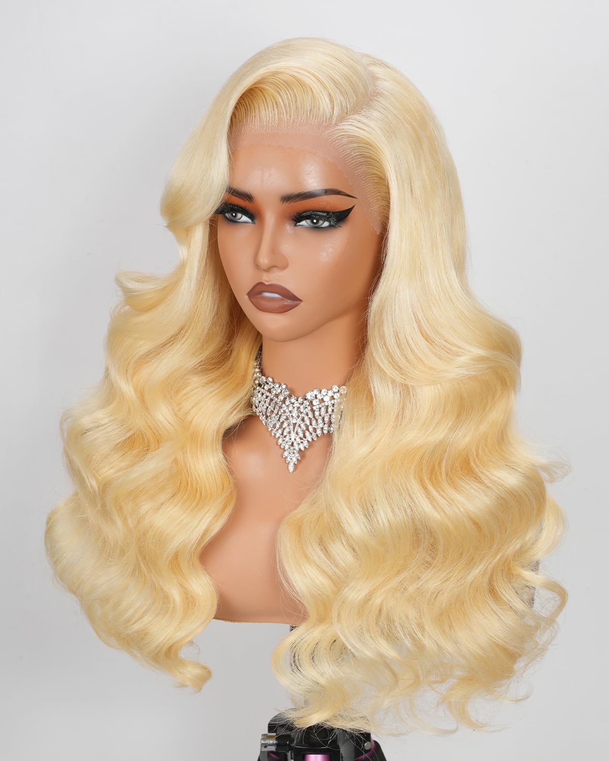 HD Transparent Body Wave Lace Frontal Wig 613 Blonde Color Preminum Hair 13x4 13x6 360 Frontal Wigs Human Hair