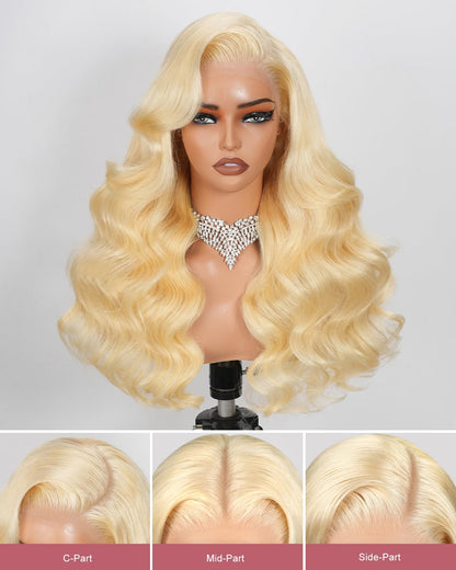 HD Transparent Body Wave Lace Frontal Wig 613 Blonde Color Preminum Hair 13x4 13x6 360 Frontal Wigs Human Hair