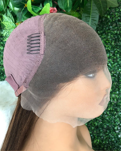 HD Transparent Silky Straight Lace Frontal Wig 4/27 Highlighted Preminum Hair 13x4 13x6 Frontal Wigs Human Hair