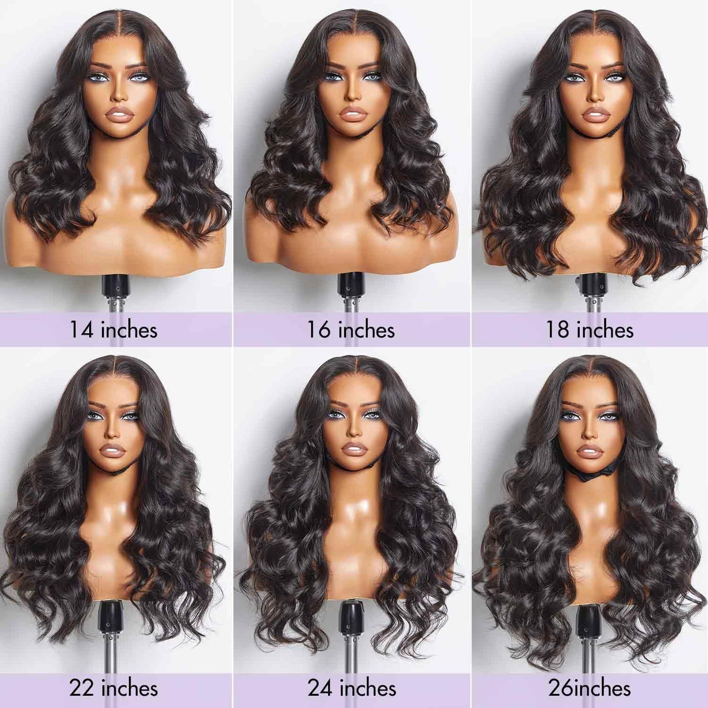 Caribbean Star HD Transparent Body Wave Lace Closure Wig 4x4 5x5 6x6 Closure Wig Preminum Human Hair Wigs