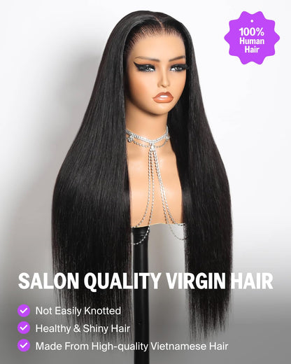 Caribbean Star HD Transparent Straight Lace Closure Wig 4x4 5x5 6x6 Closure Wigs Preminum Human Hair Wigs