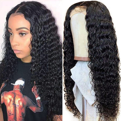 Caribbean Star HD Transparent Deep Wave Lace Closure Wig Preminum Hair 4x4 5x5 6x6 Human Hair Wigs