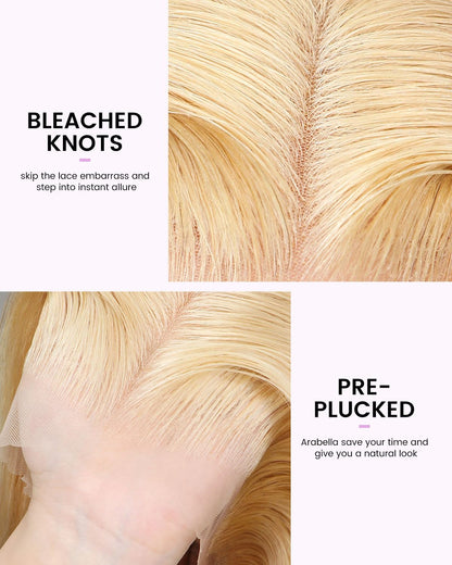 HD Transparent Straight Lace Closure Wig 4x4 5x5 6x6 613 Blonde Color Premium Human Hair Wigs