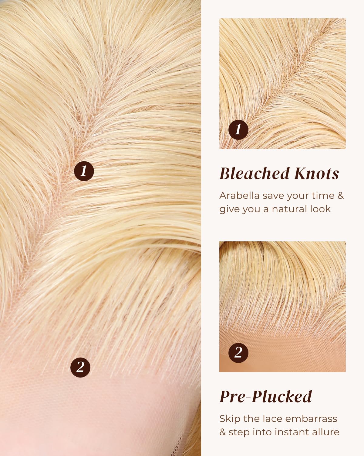 HD Transparent Straight Lace Closure Wig 4x4 5x5 6x6 613 Blonde Color Premium Human Hair Wigs