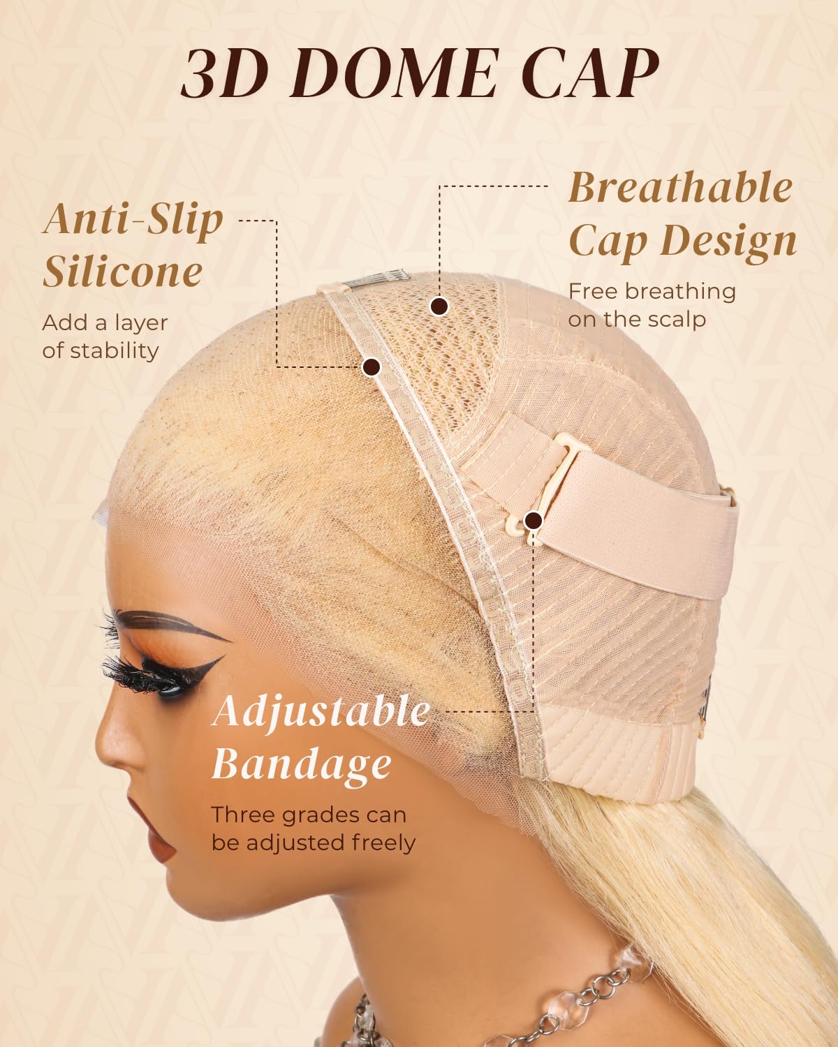 HD Transparent Straight Lace Closure Wig 4x4 5x5 6x6 613 Blonde Color Premium Human Hair Wigs