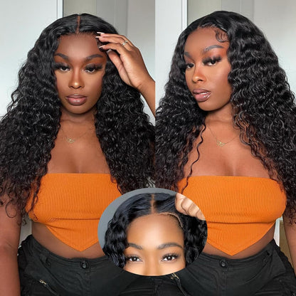 Caribbean Star HD Transparent Deep Wave Lace Closure Wig 4x4 5x5 6x6 Closure Wigs Preminum Human Hair Wigs