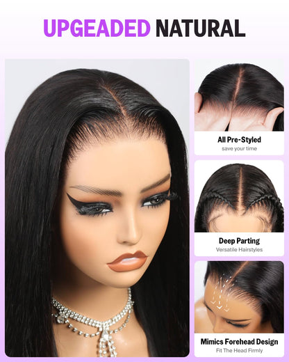 Caribbean Star HD Transparent Straight Lace Closure Wig 4x4 5x5 6x6 Closure Wigs Preminum Human Hair Wigs