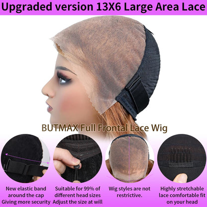 HD Transparent Body Wave Lace Frontal Wig 4/27 Highlighted Preminum Hair 13x4 13x6 360 Frontal Wigs Human Hair