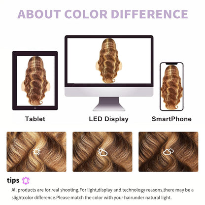 HD Transparent Body Wave Lace Frontal Wig 4/27 Highlighted Preminum Hair 13x4 13x6 360 Frontal Wigs Human Hair