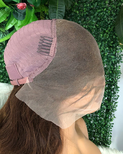 HD Transparent Chocolate Brown Body Wave Lace Frontal Wig Preminum Hair 13x4 13x6 Frontal Wigs Human Hair