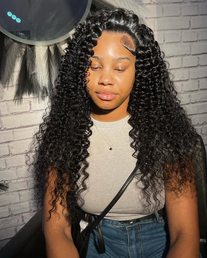 Caribbean Star HD Transparent Kinky Curly Lace Closure Wig 4x4 5x5 6x6 Closure Wig Preminum Human Hair Wigs