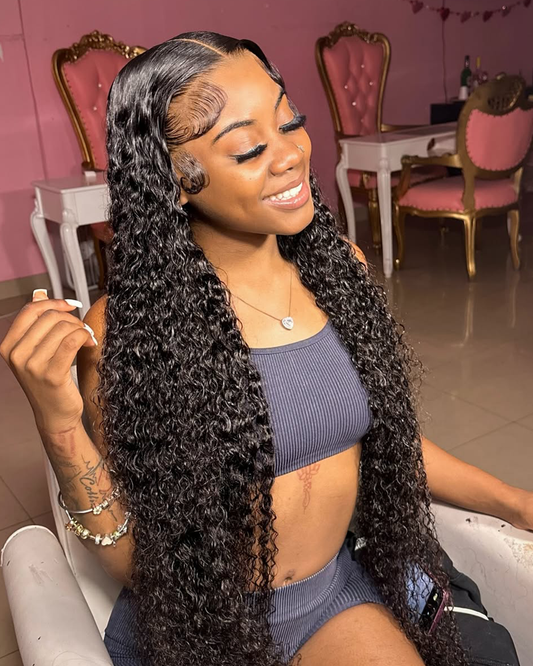 Caribbean Star HD Transparent Water Wave Lace Closure Wig 4x4 5x5 6x6 Closure Wig Preminum Human Hair Wigs